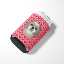 Gray Silver Shih Tzu Can or Bottle Hugger Cooler Sleeve for Standard 12 oz Cans, Insulated Foam Beer & Soda Can Hugger Reusable