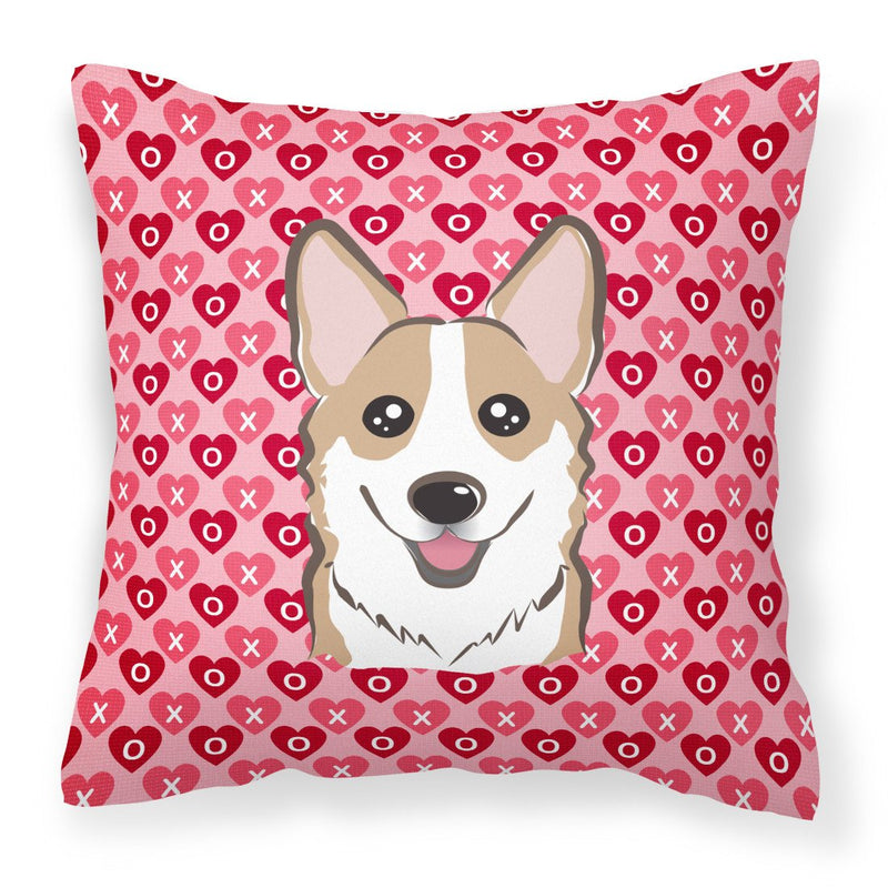 Sable Corgi Hearts Fabric Decorative Pillow BB5323PW1818