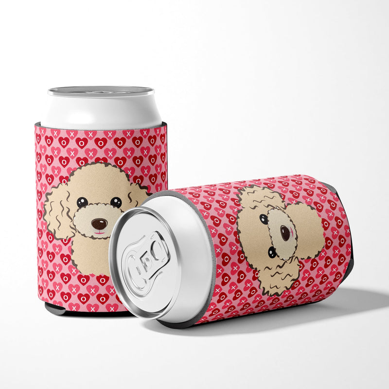 Buff Poodle Hearts Can or Bottle Hugger BB5328CC