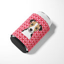 Jack Russell Terrier Can or Bottle Hugger Cooler Sleeve for Standard 12 oz Cans, Insulated Foam Beer & Soda Can Hugger Reusable