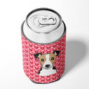 Jack Russell Terrier Can or Bottle Hugger Cooler Sleeve for Standard 12 oz Cans, Insulated Foam Beer & Soda Can Hugger Reusable