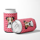 Jack Russell Terrier Can or Bottle Hugger Cooler Sleeve for Standard 12 oz Cans, Insulated Foam Beer & Soda Can Hugger Reusable