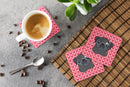 Black Pug Hearts Foam Coaster  BB5333FC