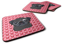 Black Pug Hearts Foam Coaster  BB5333FC
