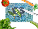Pirate Flag Cutting Board Tempered Glass Kitchen Cutting Surface, Heat Resistant Chopping, Non-Slip Feet, Food Prep & Serving