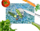 Skeleton Skull Pirate Cutting Board Tempered Glass Kitchen Cutting Surface, Heat Resistant Chopping, Non-Slip Feet, Food Prep & Serving