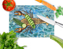 Lobster Cutting Board Tempered Glass Kitchen Cutting Surface, Heat Resistant Chopping, Non-Slip Feet, Food Prep & Serving