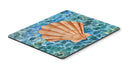 Scallop Shell and Water Mouse Pad, Heat Resistant Trivet Hot Pad , Non Slip Rubber Desk Mat, Kitchen Counter Protector, Home Office Decor Gift