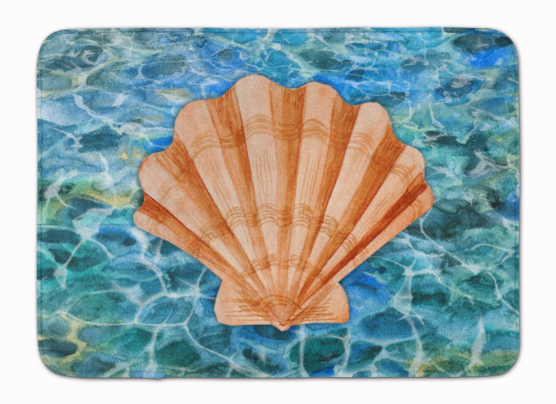 Scallop Shell and Water Machine Washable Memory Foam Mat BB5367RUG