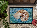 Sea Shell and Water Doormat Indoor Outdoor 18H X 27W Front Door Mat Rugs for Entryway, Non Slip Washable