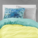 Blue Crab Under Water Fabric Standard Pillowcase – Artistic Decorative Front, White Back BB5369PILLOWCASE
