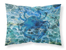 Blue Crab Under Water Fabric Standard Pillowcase – Artistic Decorative Front, White Back BB5369PILLOWCASE