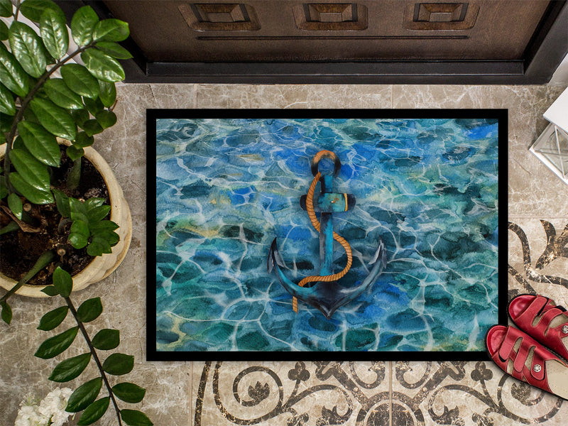Anchor and Rope Doormat - 24x36 Decorative Floor Mat – Indoor/Outdoor Rug with Artistic Flair BB5370JMAT