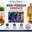 Dancers Cutting Board Tempered Glass Kitchen Cutting Surface, Heat Resistant Chopping, Non-Slip Feet, Food Prep & Serving