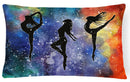 Dancers Decorative Throw Pillow 12x16 Indoor Outdoor Accent Cushion, Fabric Cover with Insert for Sofa, Bed, Porch & Living Room