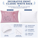 Let's Dance Linen Pink Standard Pillowcase Lightweight Super Soft Easy Care Decorative Artwork Pillowcase, Standard