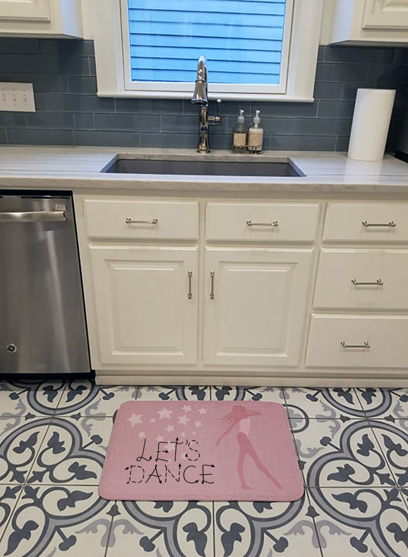 Let's Dance Linen Pink Machine Washable Memory Foam Mat BB5375RUG