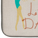 Let's Dance Linen Light Dish Drying Mat Absorbent Dish Drying Mat Pad for Kitchen Counter Dish Drainer Mat for Countertop, 14 x 21", Multicolor