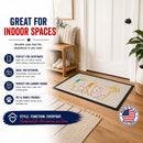 Let's Dance Linen Light Doormat Indoor Outdoor 24H X 36W Front Door Mat Rugs for Entryway, Non Slip Washable Low Pile,