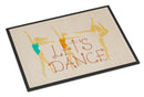 Let's Dance Linen Light Doormat Indoor Outdoor 24H X 36W Front Door Mat Rugs for Entryway, Non Slip Washable Low Pile,