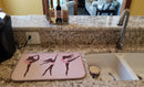 Dancers Linen Pink Dish Drying Mat Absorbent Dish Drying Mat Pad for Kitchen Counter Dish Drainer Mat for Countertop, 14 x 21", Multicolor