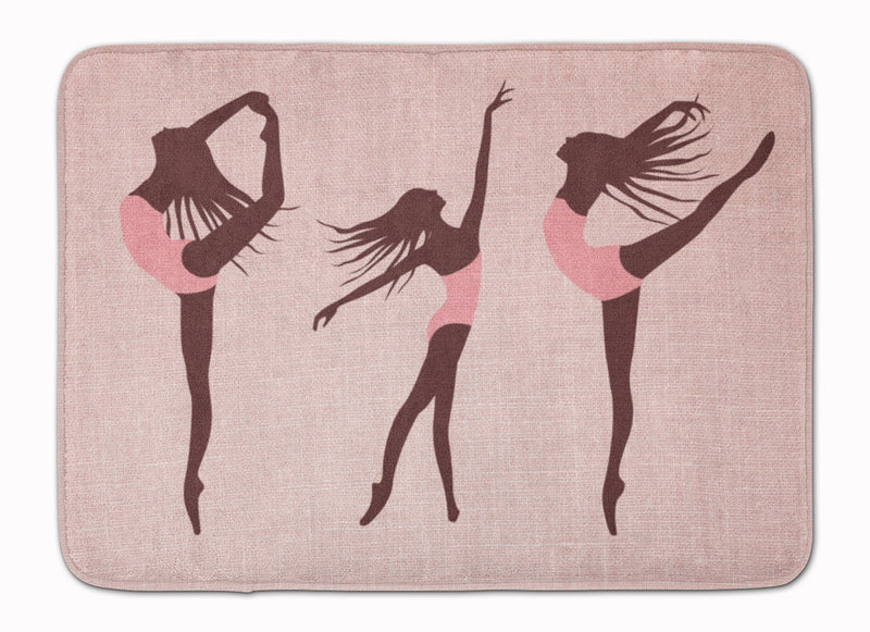 Dancers Linen Pink Machine Washable Memory Foam Mat BB5377RUG