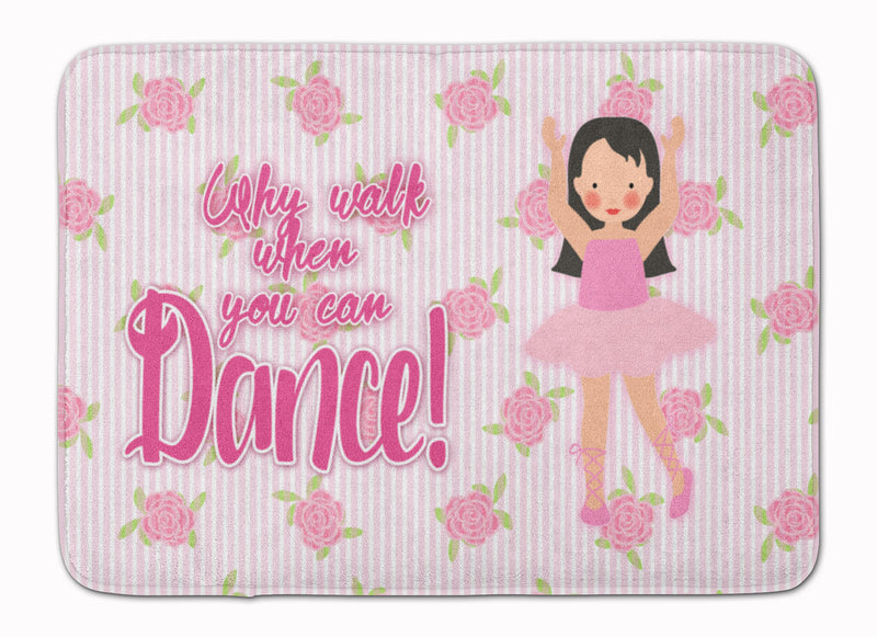 Ballet Long Dark Hair Machine Washable Memory Foam Mat BB5388RUG