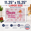 Ballet Dance Red Hair Cutting Board Tempered Glass Kitchen Cutting Surface, Heat Resistant Chopping, Non-Slip Feet, Food Prep & Serving