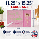 Ballet in 8 Counts Brunette Cutting Board Tempered Glass Kitchen Cutting Surface, Heat Resistant Chopping, Non-Slip Feet, Food Prep & Serving