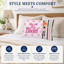 Ballet Dance Stripes Red Hair Standard Pillowcase Lightweight Super Soft Easy Care Decorative Artwork Pillowcase, Standard
