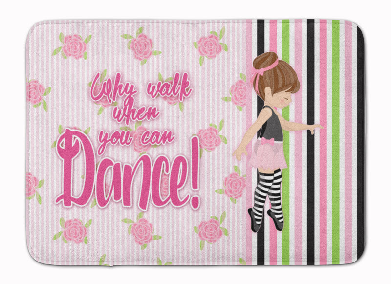 Ballet Dance Stripes Brunette Machine Washable Memory Foam Mat BB5401RUG