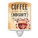 Black Coffee Sign Ceramic Night Light Compact, UL-Certified, Ideal for Bedroom, Bathroom, Nursery, Hallway, Kitchen, 6x4x3, Multicolor