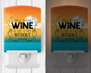 A Meal without Wine Sign Ceramic Night Light Compact, UL-Certified, Ideal for Bedroom, Bathroom, Nursery, Hallway, Kitchen, 6x4x3, Multicolor