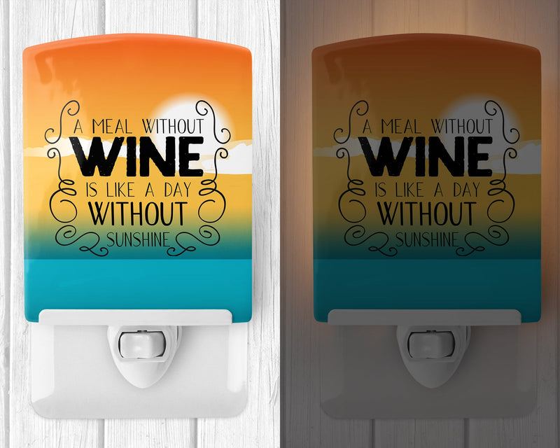 A Meal without Wine Sign Ceramic Night Light BB5407CNL