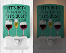 Wine Flue Sign Ceramic Night Light Compact, UL-Certified, Ideal for Bedroom, Bathroom, Nursery, Hallway, Kitchen, 6x4x3, Multicolor