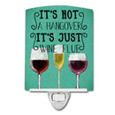 Wine Flue Sign Ceramic Night Light Compact, UL-Certified, Ideal for Bedroom, Bathroom, Nursery, Hallway, Kitchen, 6x4x3, Multicolor