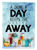 A Drink a Day Sign Garden Flag - Outdoor Decorative Yard Flag BB5410GF