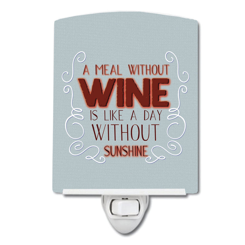 A Meal Without Wine Ceramic Night Light BB5424CNL