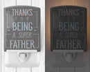 Thanks Super Father Ceramic Night Light Compact, UL-Certified, Ideal for Bedroom, Bathroom, Nursery, Hallway, Kitchen, 6x4x3, Multicolor