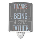 Thanks Super Father Ceramic Night Light Compact, UL-Certified, Ideal for Bedroom, Bathroom, Nursery, Hallway, Kitchen, 6x4x3, Multicolor