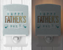 Happy Father's Day Ceramic Night Light Compact, UL-Certified, Ideal for Bedroom, Bathroom, Nursery, Hallway, Kitchen, 6x4x3, Multicolor