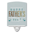 Happy Father's Day Ceramic Night Light Compact, UL-Certified, Ideal for Bedroom, Bathroom, Nursery, Hallway, Kitchen, 6x4x3, Multicolor