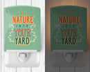 Let Nature into Your Yard Ceramic Night Light Compact, UL-Certified, Ideal for Bedroom, Bathroom, Nursery, Hallway, Kitchen, 6x4x3, Multicolor