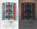 Thanks Super Father Ceramic Night Light Compact, UL-Certified, Ideal for Bedroom, Bathroom, Nursery, Hallway, Kitchen, 6x4x3, Multicolor