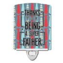 Thanks Super Father Ceramic Night Light Compact, UL-Certified, Ideal for Bedroom, Bathroom, Nursery, Hallway, Kitchen, 6x4x3, Multicolor