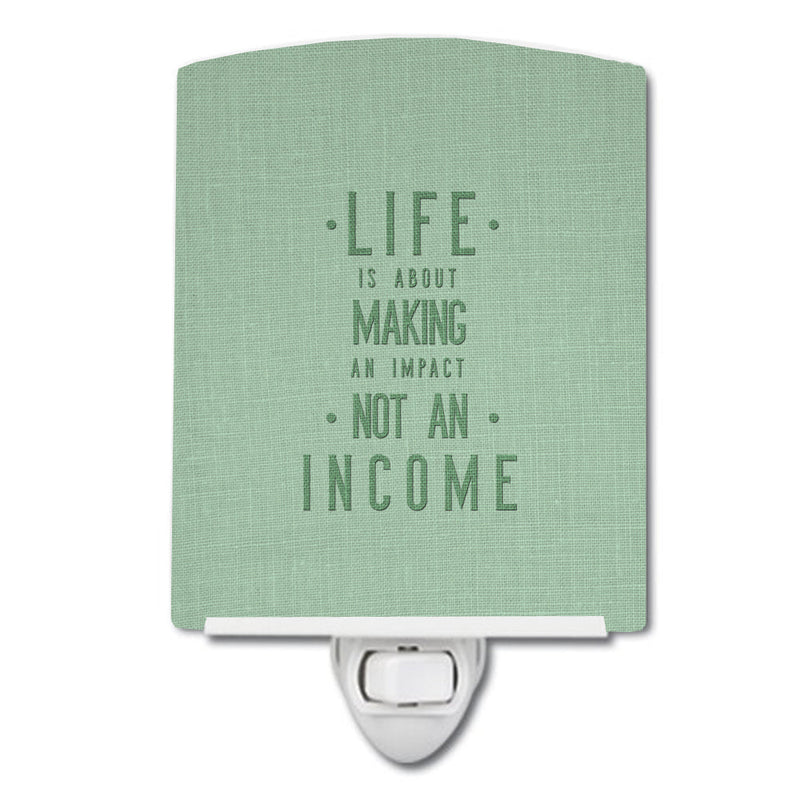 Life is Making an Impact Ceramic Night Light BB5448CNL