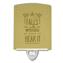 Be There to Hear the Tree Fall Ceramic Night Light Compact, UL-Certified, Ideal for Bedroom, Bathroom, Nursery, Hallway, Kitchen, 6x4x3, Multicolor