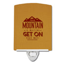 The Mountain is Waiting Ceramic Night Light Compact, UL-Certified, Ideal for Bedroom, Bathroom, Nursery, Hallway, Kitchen, 6x4x3, Multicolor