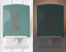 Run the Day Ceramic Night Light Compact, UL-Certified, Ideal for Bedroom, Bathroom, Nursery, Hallway, Kitchen, 6x4x3, Multicolor