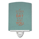Run the Day Ceramic Night Light Compact, UL-Certified, Ideal for Bedroom, Bathroom, Nursery, Hallway, Kitchen, 6x4x3, Multicolor